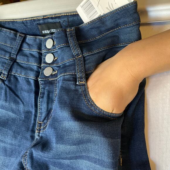 Joe Boxer Women Skinny Jeans size 5 Blue High Rise Stretch Boot Cut NWT Comfy - Picture 7 of 11